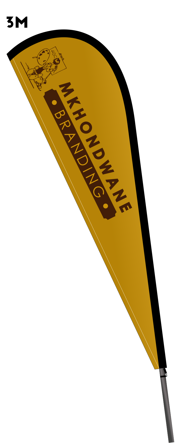 Branded Fin Flag